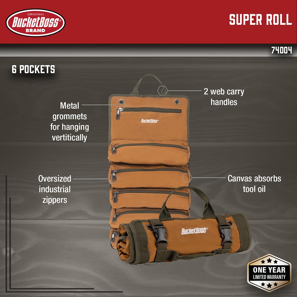 Foto 3 | Bolsa Para Herramientas Bucket Boss Super Roll Original Series 74004, Color Marrón - Venta Internacional.