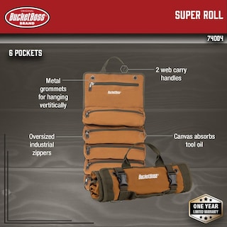 Foto 3 | Bolsa Para Herramientas Bucket Boss Super Roll Original Series 74004, Color Marrón - Venta Internacional.