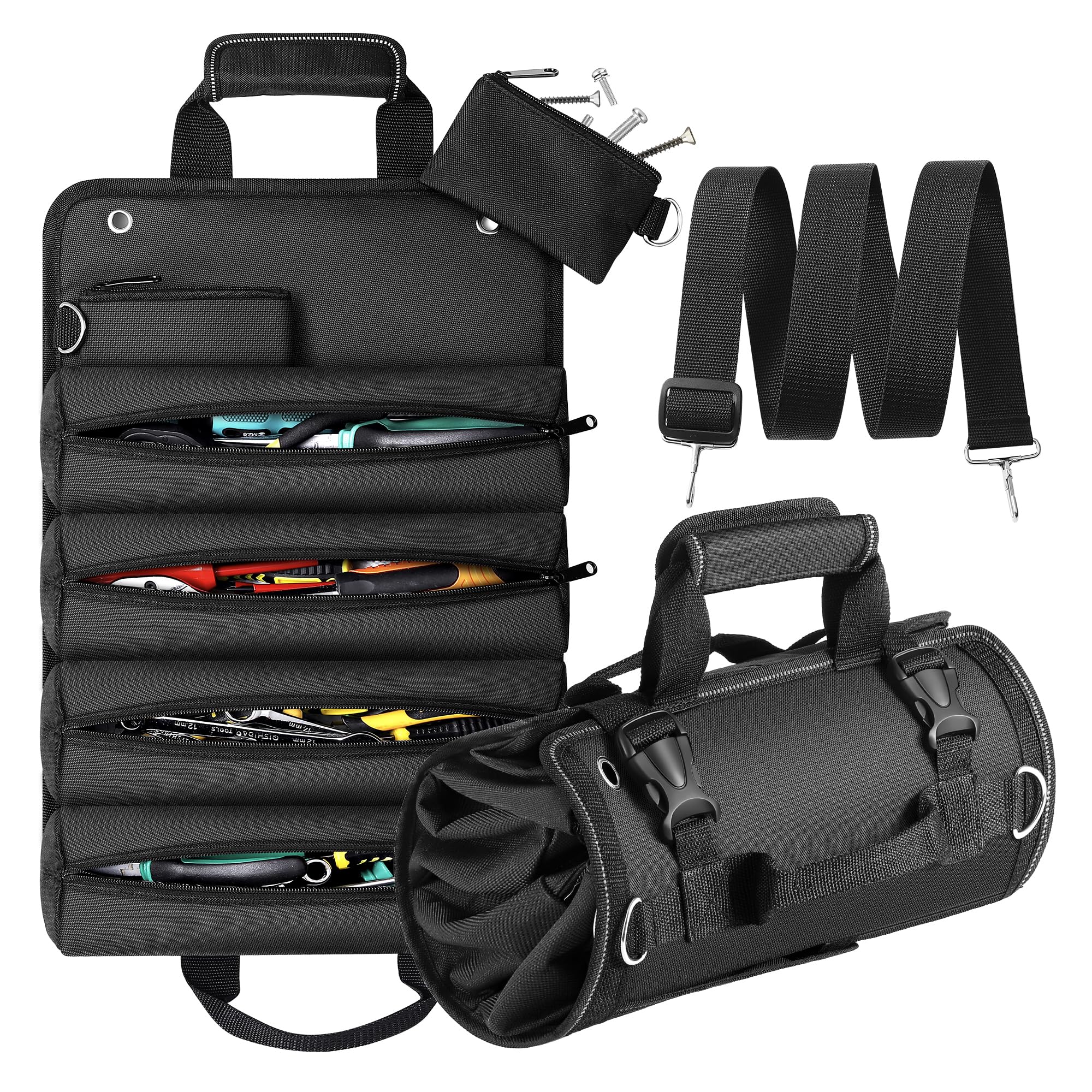 Foto 2 pulgar | Bolsa Enrollable Para Herramientas Reniteco Heavy Duty Con 2 Bolsas Y Gran Capacidad - Venta Internacional.