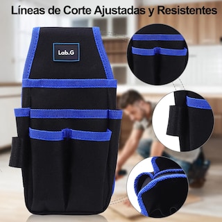 Foto 2 | Bolsa Porta Herramientas Lab.g Profesional Para Electricistas Negro Orillas Azul