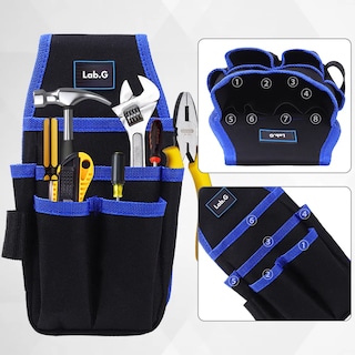 Foto 3 | Bolsa Porta Herramientas Lab.g Profesional Para Electricistas Negro Orillas Azul