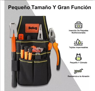 Foto 5 | Bolsa Porta Herramientas Belug Profesional Cinturón Ajust 13 Compartimientos Negro Orillas Amarillas