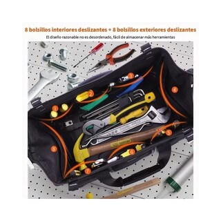 Foto 5 | Bolsa De Herramientas Belug Mochila Electricista Multifuncional Negro