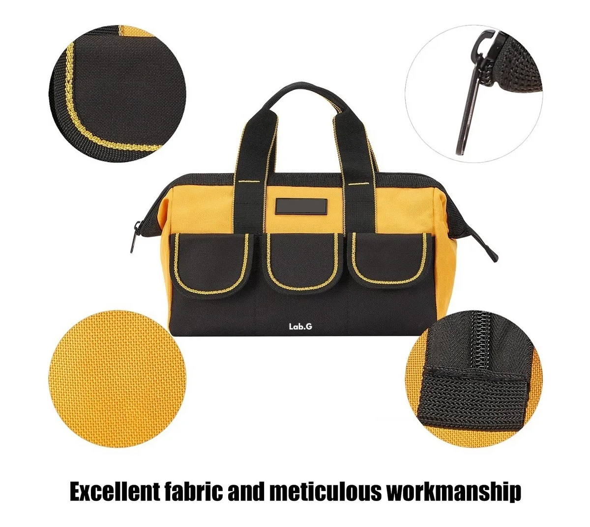 Foto 4 pulgar | Maleta De Herramientas Lab.g Con Gran Capacidad Mochila Organizador Color Negro Amarillo