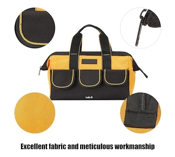 Foto 3 | Maleta De Herramientas Lab.g Con Gran Capacidad Mochila Organizador Color Negro Amarillo