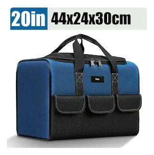 Foto 3 | Maleta De Herramientas Belug 20 Pulgadas Mochila Organizador Negro Azul Marino