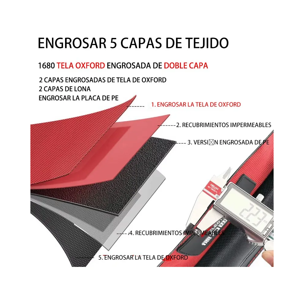 Foto 4 pulgar | Maleta Herramientas Belug  19 Pulgadas Con Fondo De Plástico Negro Rojo