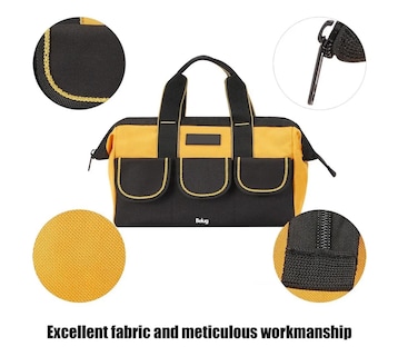 Foto 3 | Maleta De Herramientas Belug Con Gran Capacidad Mochila Organizador Color Negro Amarillo