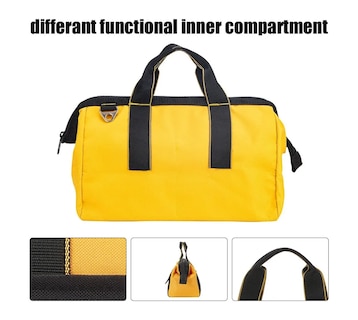 Foto 4 | Maleta De Herramientas Belug Con Gran Capacidad Mochila Organizador Color Negro Amarillo