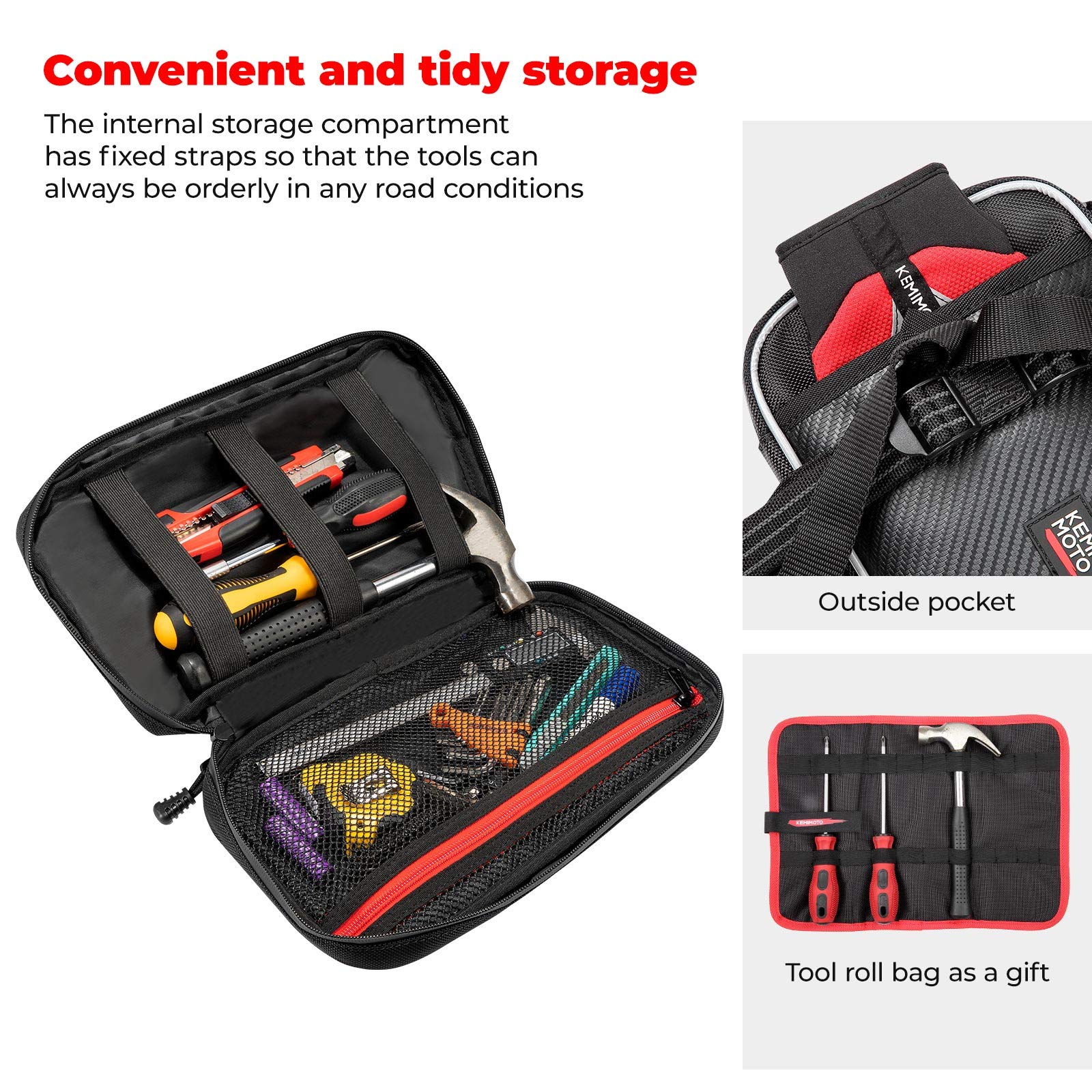 Foto 7 pulgar | Bolsa De Guardabarros Delantero Para Motocicleta Kemimoto De 1,5 L Con Bolsa Enrollable Para Herramientas - Vent