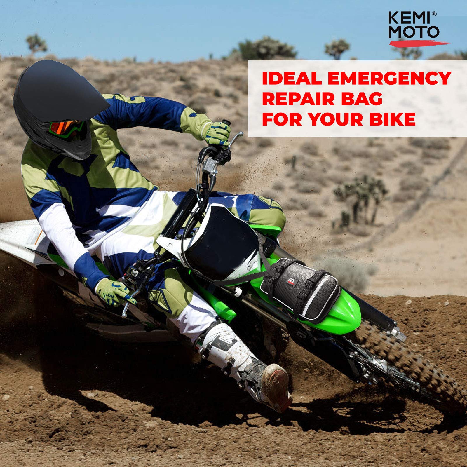 Foto 8 pulgar | Bolsa De Guardabarros Delantero Para Motocicleta Kemimoto De 1,5 L Con Bolsa Enrollable Para Herramientas - Vent