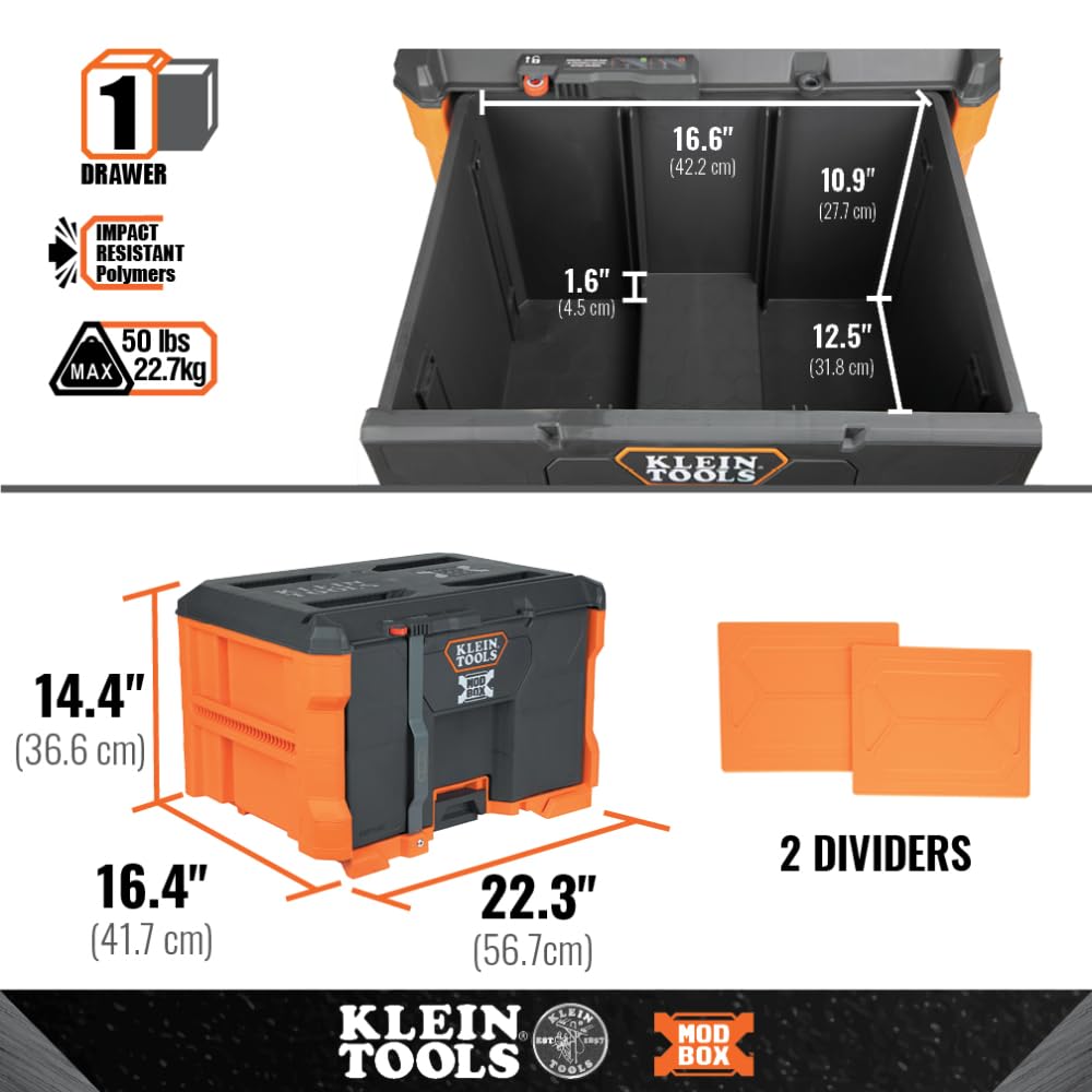 Foto 6 pulgar | Caja De Herramientas Klein Tools Modbox 54821mb, 1 Cajón, Capacidad De 23 Kg - Venta Internacional.