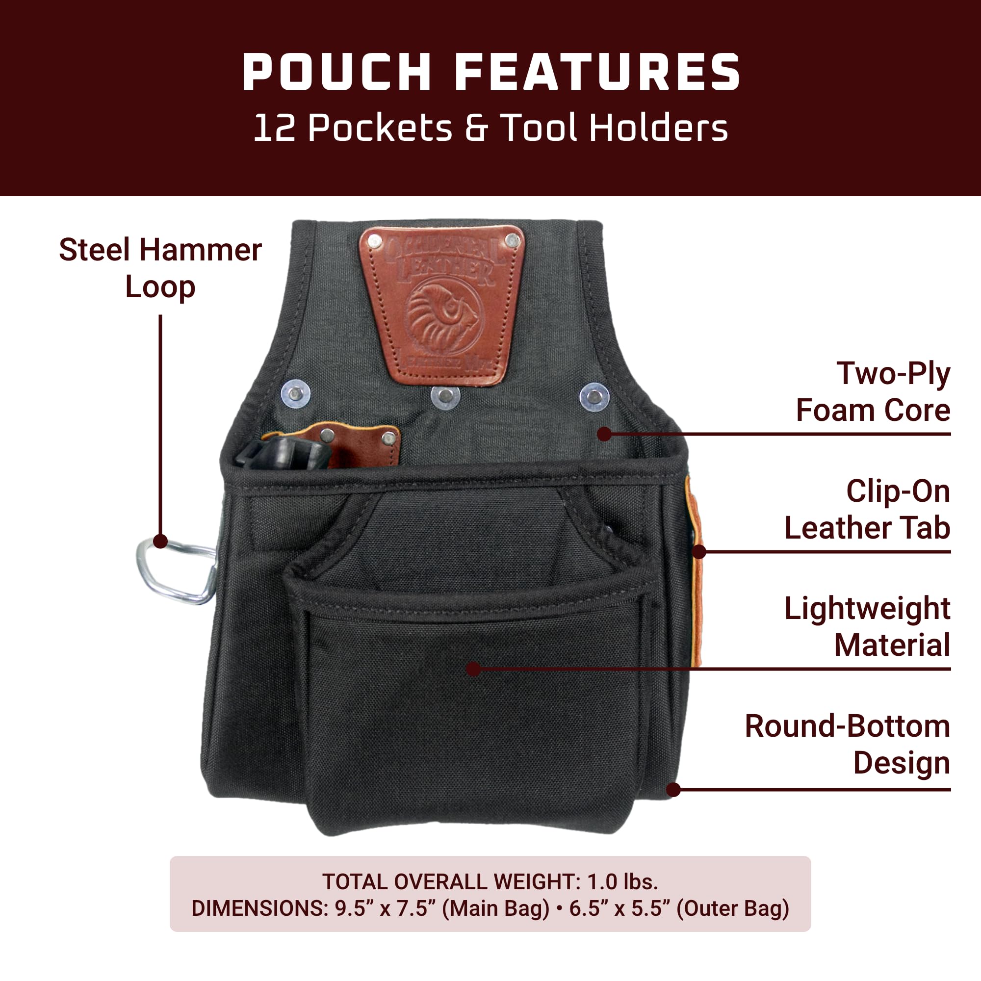 Foto 4 pulgar | Bolsa Para Herramientas Occidental Leather Oxyfinisher Para Mano Izquierda  12 Bolsillos - Venta Internacional.