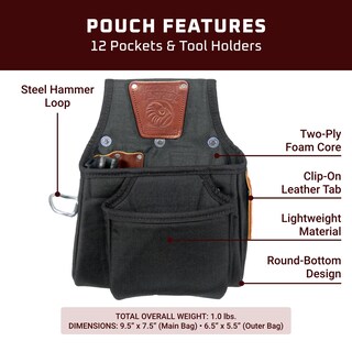 Foto 3 | Bolsa Para Herramientas Occidental Leather Oxyfinisher Para Mano Izquierda 12 Bolsillos - Venta Internacional.