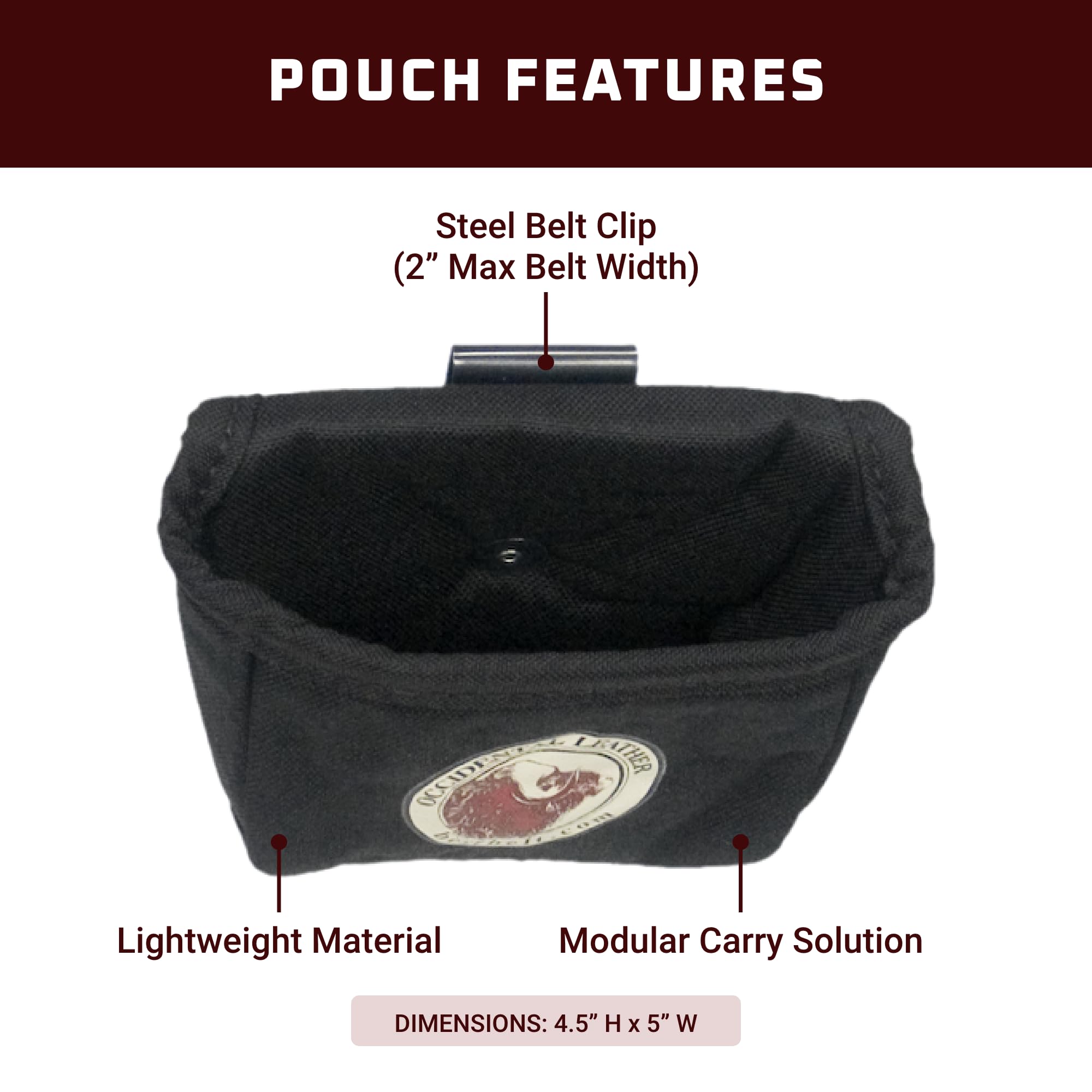 Foto 4 pulgar | Funda De Piel Occidental Con Clip Que Se Adapta A Cinturones De Trabajo De Hasta 5 Cm - Venta Internacional.