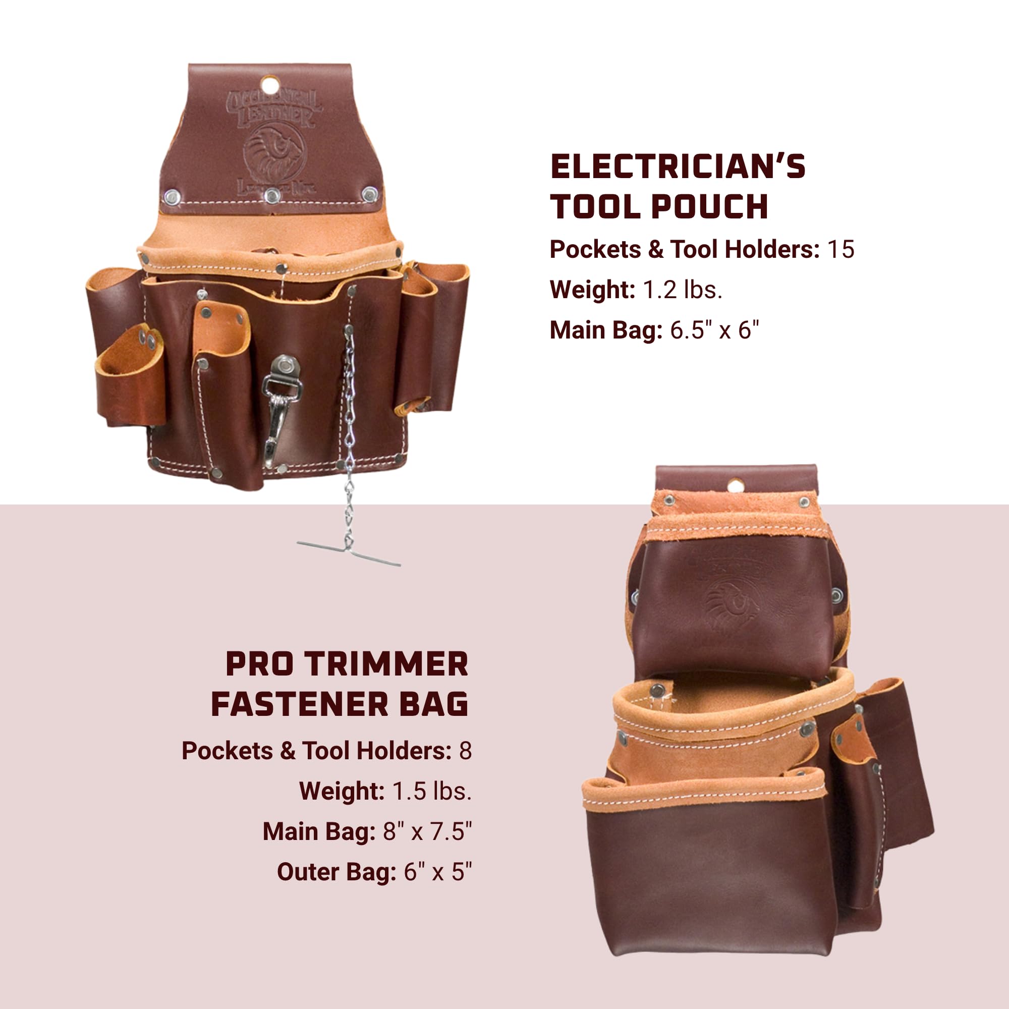 Foto 5 pulgar | Set De Electricista Occidental Leather Pro Xxl Con 23 Bolsillos - Venta Internacional.