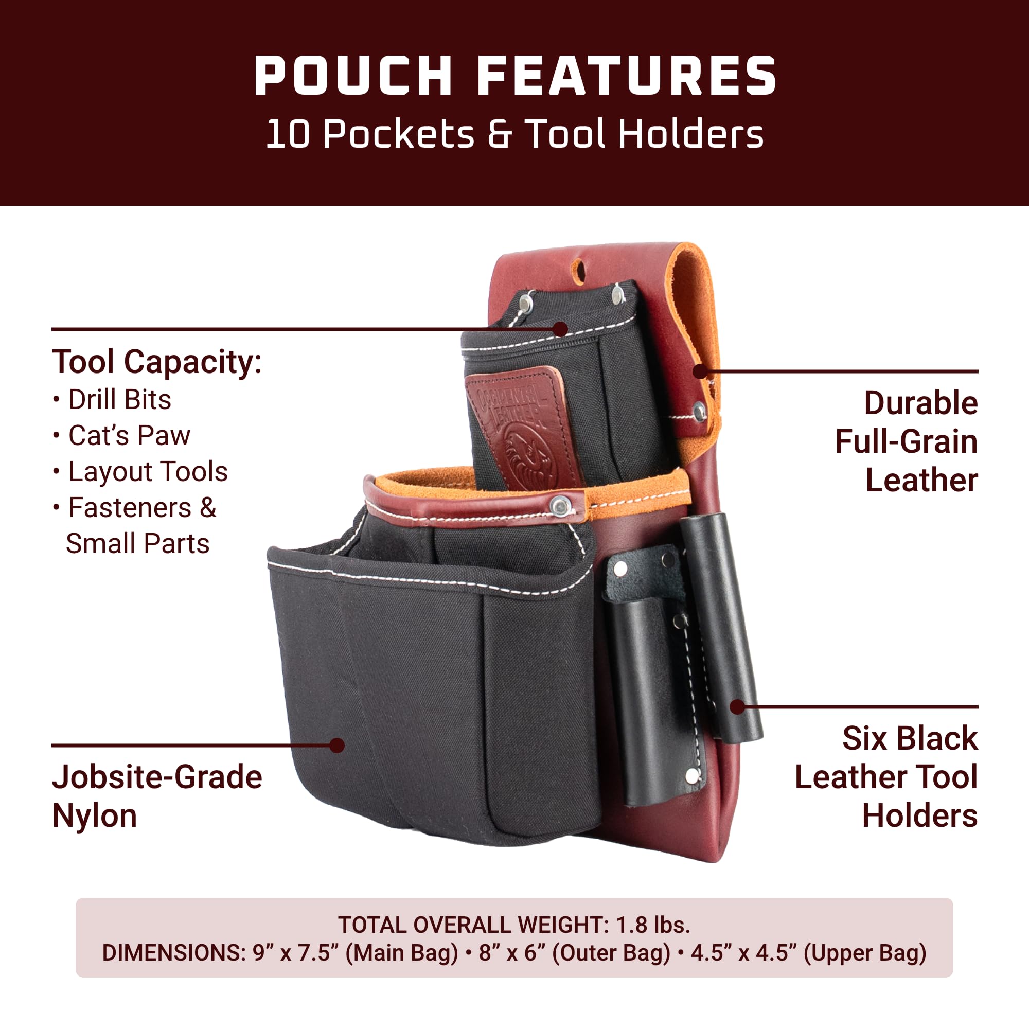 Foto 4 pulgar | Tool Belt Occidental  Bolso De Cuero Con Cierre Desgastado  Ee. Uu. - Venta Internacional.
