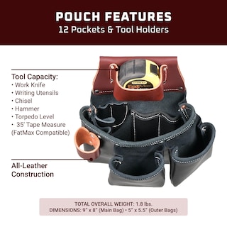 Foto 3 | Bolsa Para Herramientas Occidental Leather 3 Pouch Pro Con Soporte Para Cinta Adhesiva Negra - Venta Internacional.