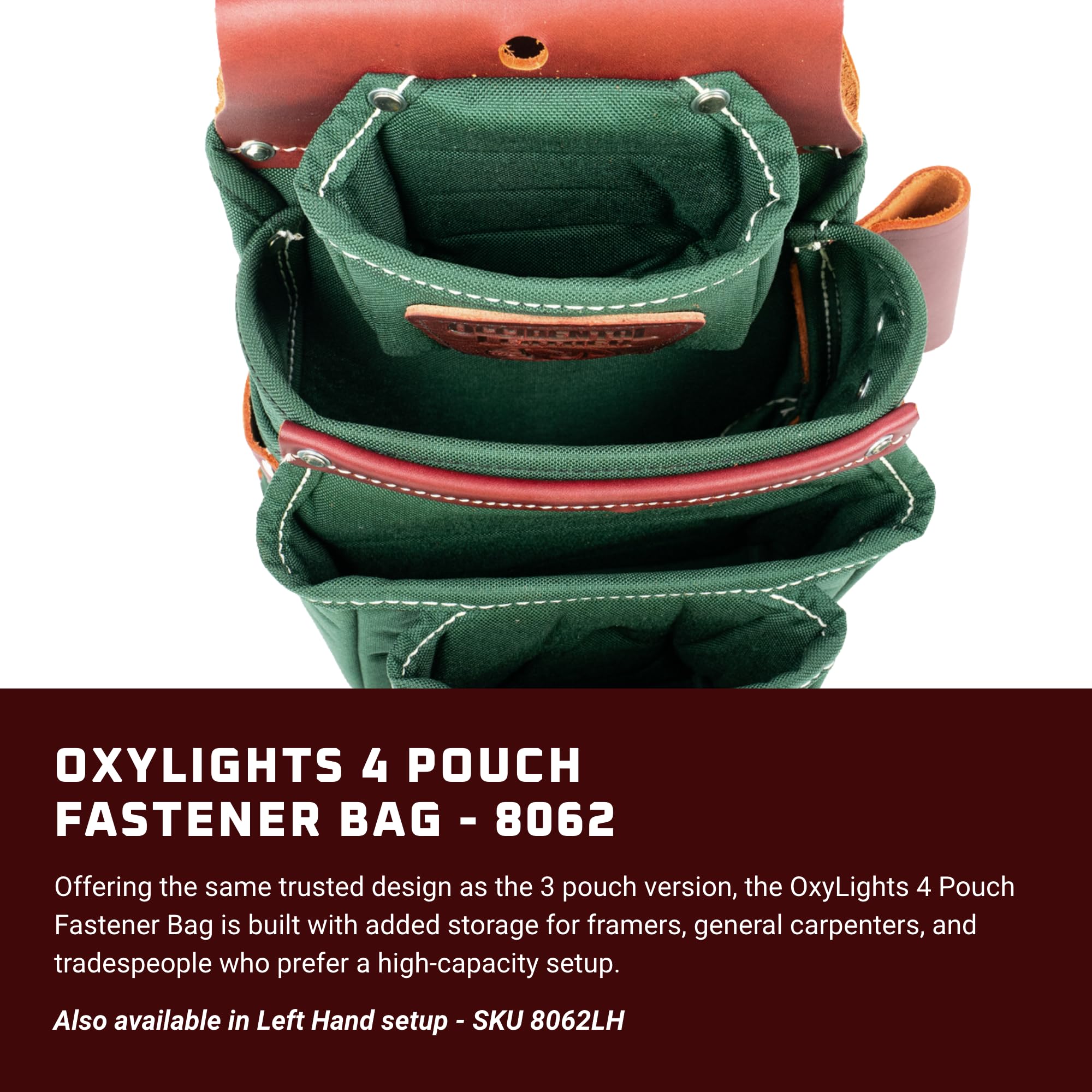 Foto 3 pulgar | Bolso Con Cierre Occidental Leather Oxylights  4 Bolsillos  Mano Derecha - Venta Internacional.