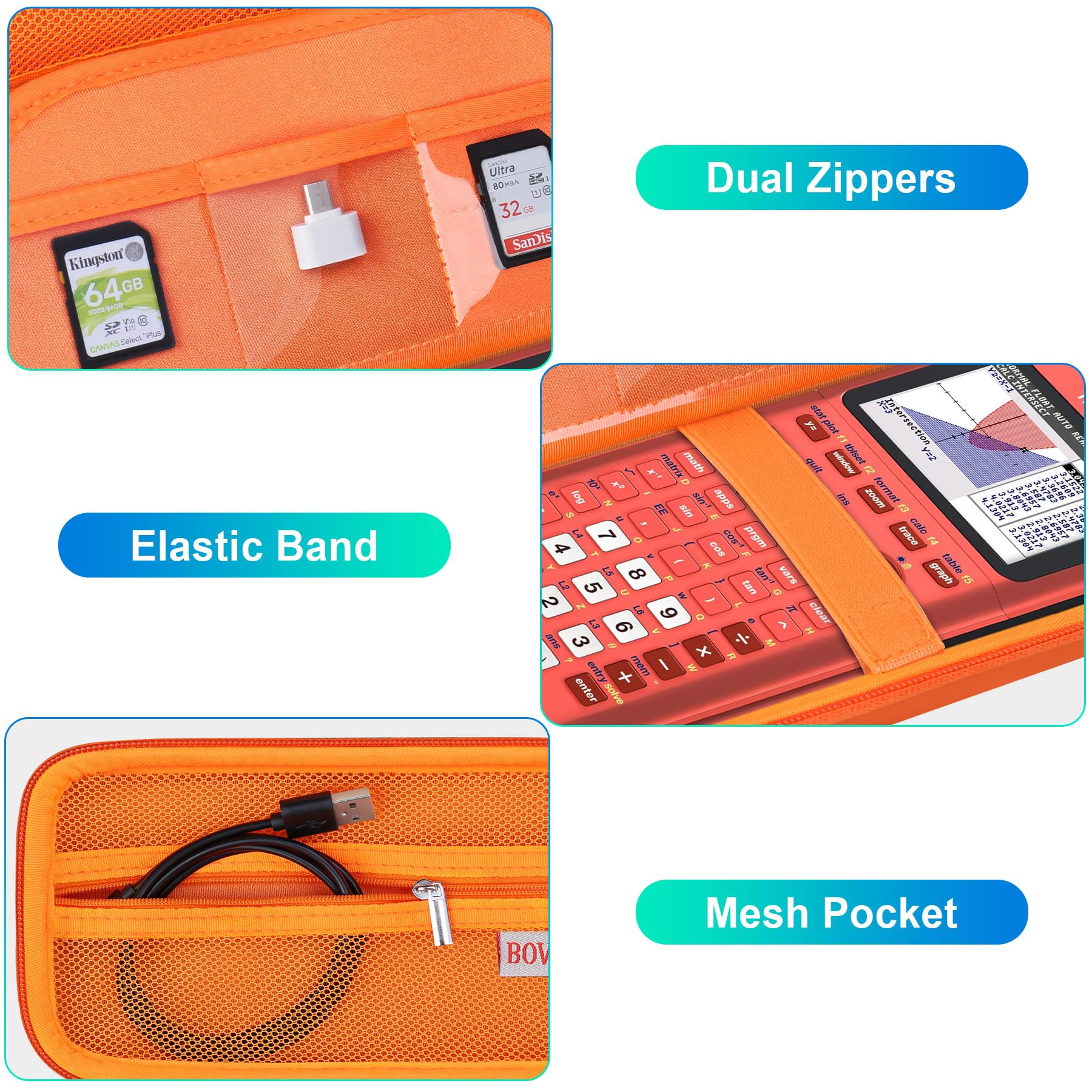 Foto 3 | Funda Rígida Bovke Para Texas Instruments Ti-84 Plus Ce  Color Naranja - Venta Internacional.