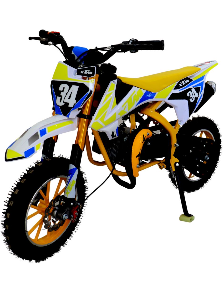 Foto 3 pulgar | Mini Moto Premium Motocross XTM Shahoma Mexico NTS01 color Amarillo Motor 49CC Off Road