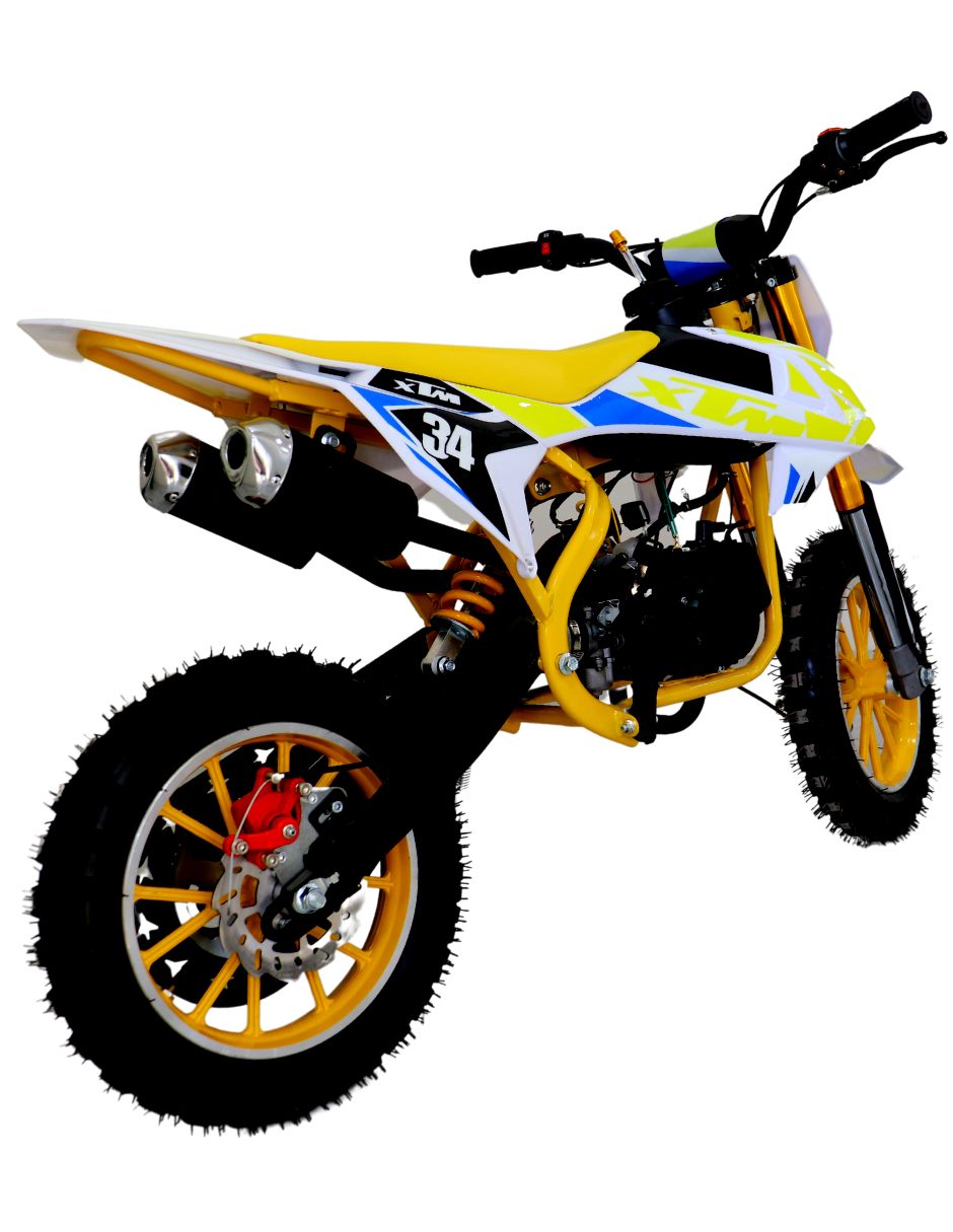 Foto 4 pulgar | Mini Moto Premium Motocross XTM Shahoma Mexico NTS01 color Amarillo Motor 49CC Off Road