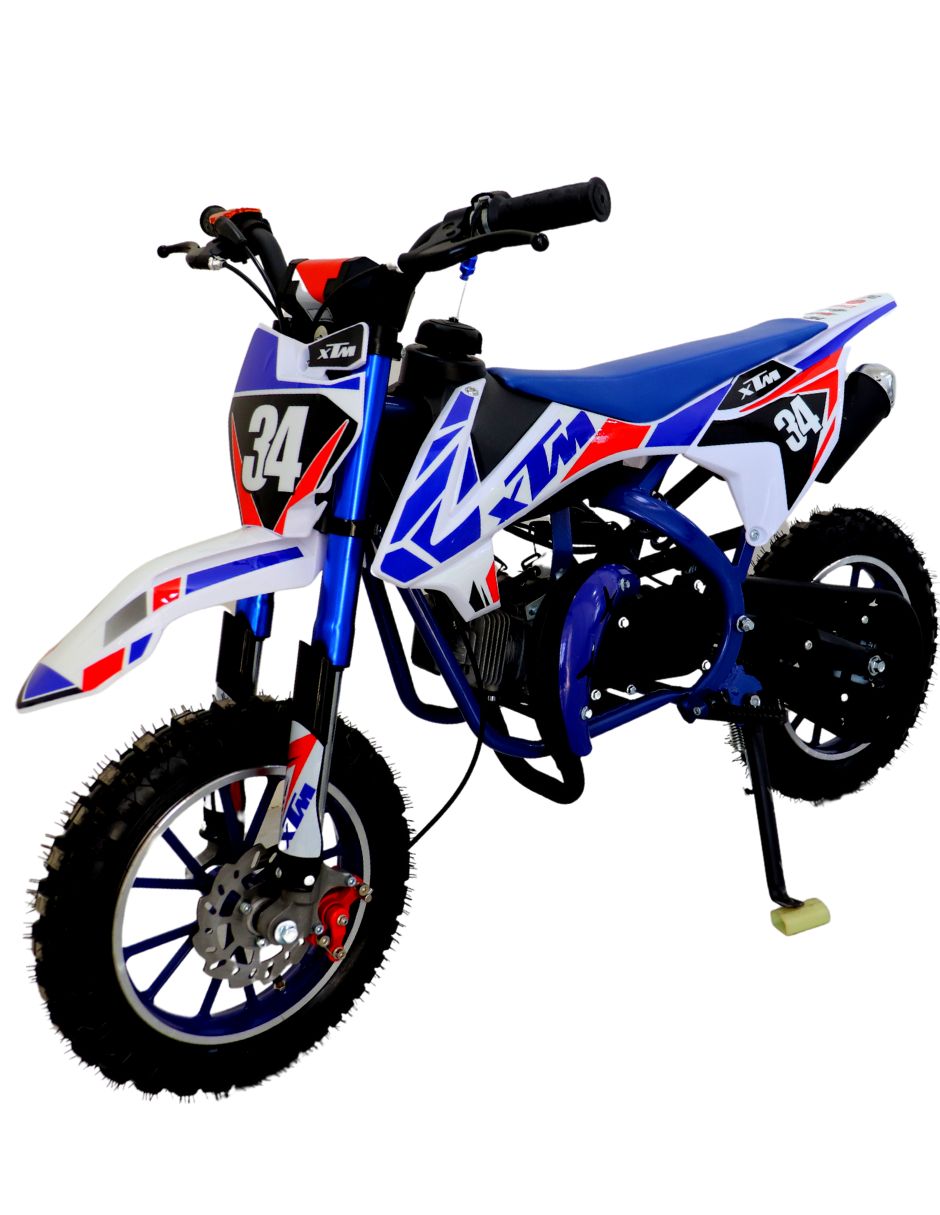 Foto 2 pulgar | Minimoto Premium Motocross Xtm Nts01 color Azul Motor 49cc Off Road Shahoma