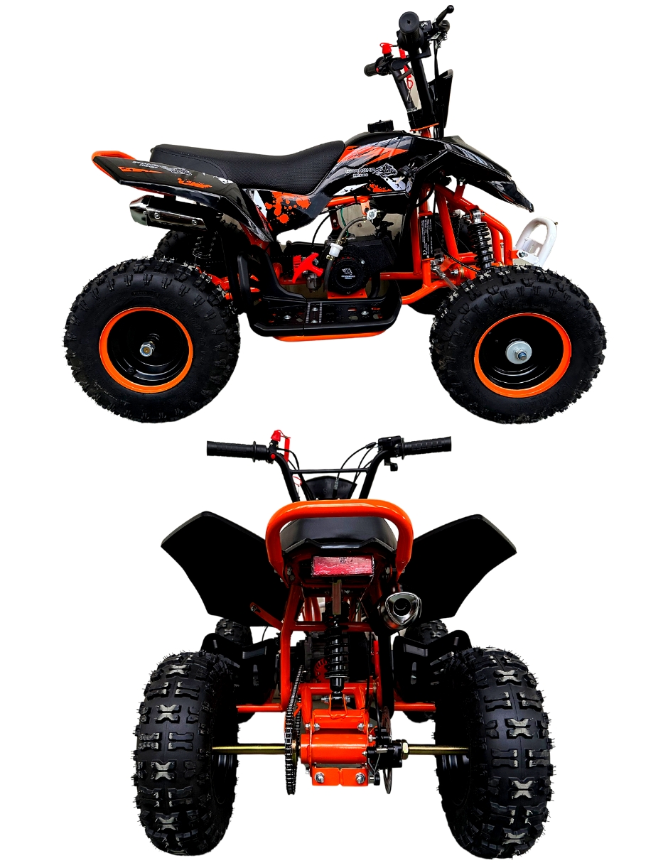 Foto 4 pulgar | Minimoto Cuatrimoto Atv05 color Naranja Motor 49cc Off Road Shahoma