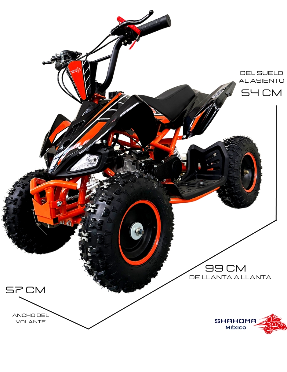 Foto 4 pulgar | Mini Cuatrimoto Atv03 Naranja Motor 49cc Encendido Electrico