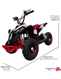 Foto 4 | Mini Cuatrimoto Atv07 Rojo Con Negro Motor 49cc Encendido Electrico