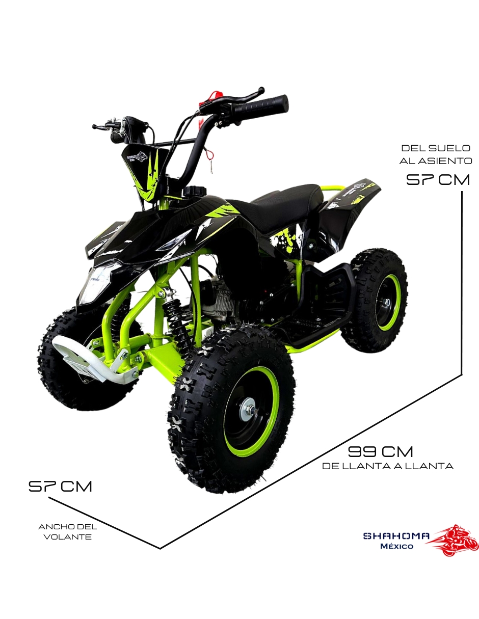 Foto 4 pulgar | Mini Cuatrimoto Atv05 Verde Motor 49cc Encendido Electrico