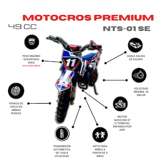 Foto 2 | Mini Moto Shahoma Nts01 Se Premium 49cc Azul + Casco Infantil Shahoma