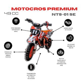 Foto 2 | Mini Moto Shahoma Nts01 Se Premium 49cc Naranja + Casco Infantil Shahoma