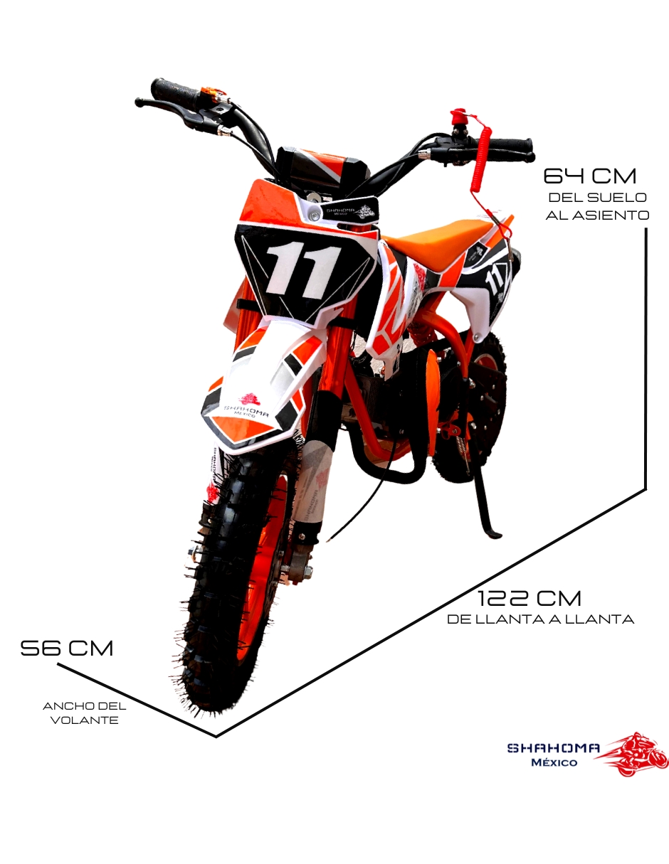 Foto 6 pulgar | Mini Moto Shahoma Nts01 Se Premium 49cc Naranja + Casco Infantil Shahoma