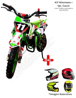 Foto 1 | Mini Moto Shahoma Nts01 Se Premium 49cc Verde + Casco Infantil Shahoma