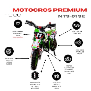 Foto 2 | Mini Moto Shahoma Nts01 Se Premium 49cc Verde + Casco Infantil Shahoma