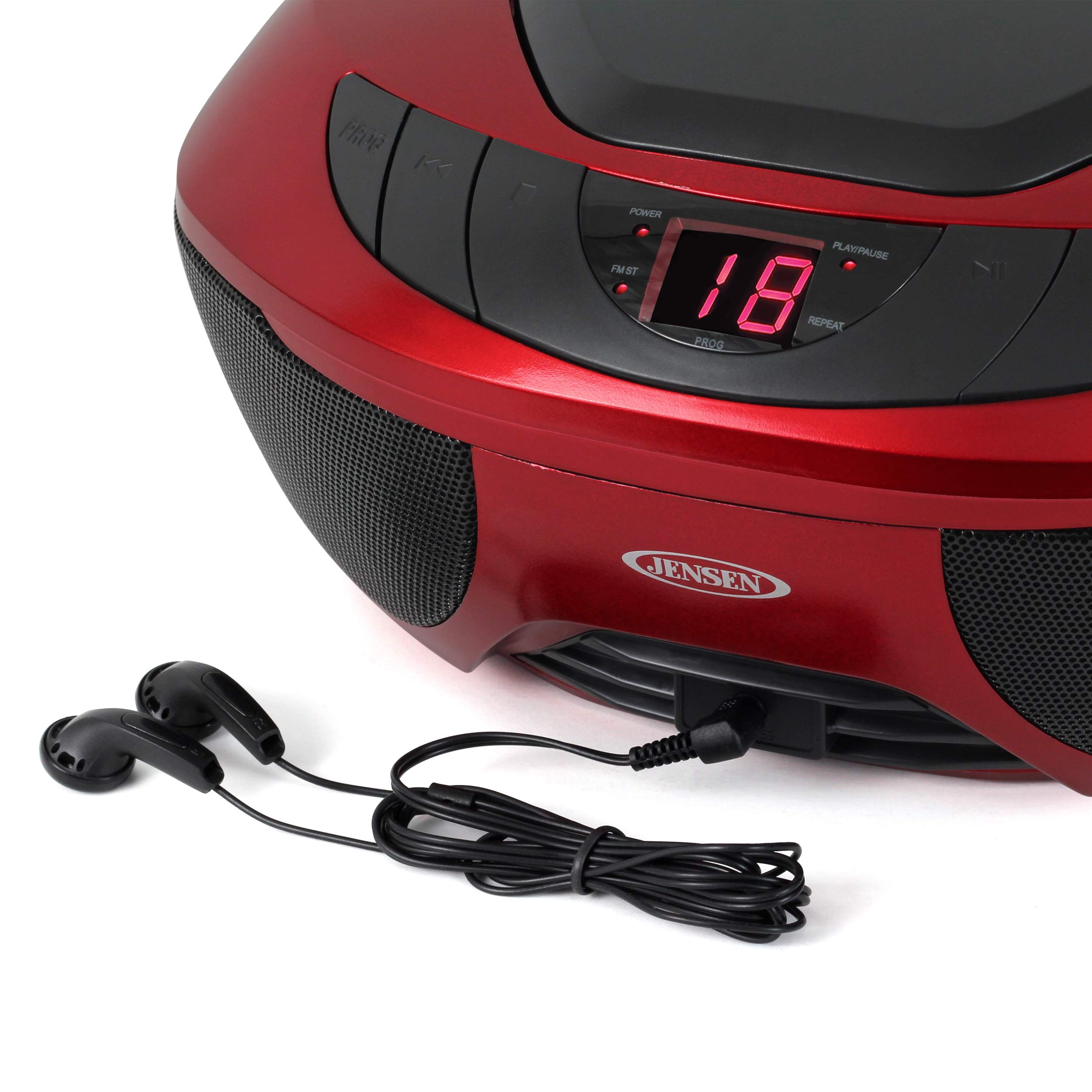 Foto 4 pulgar | Reproductor De Cd Portátil Estéreo Boombox Deportivo Jensen Cd-475r - Venta Internacional.