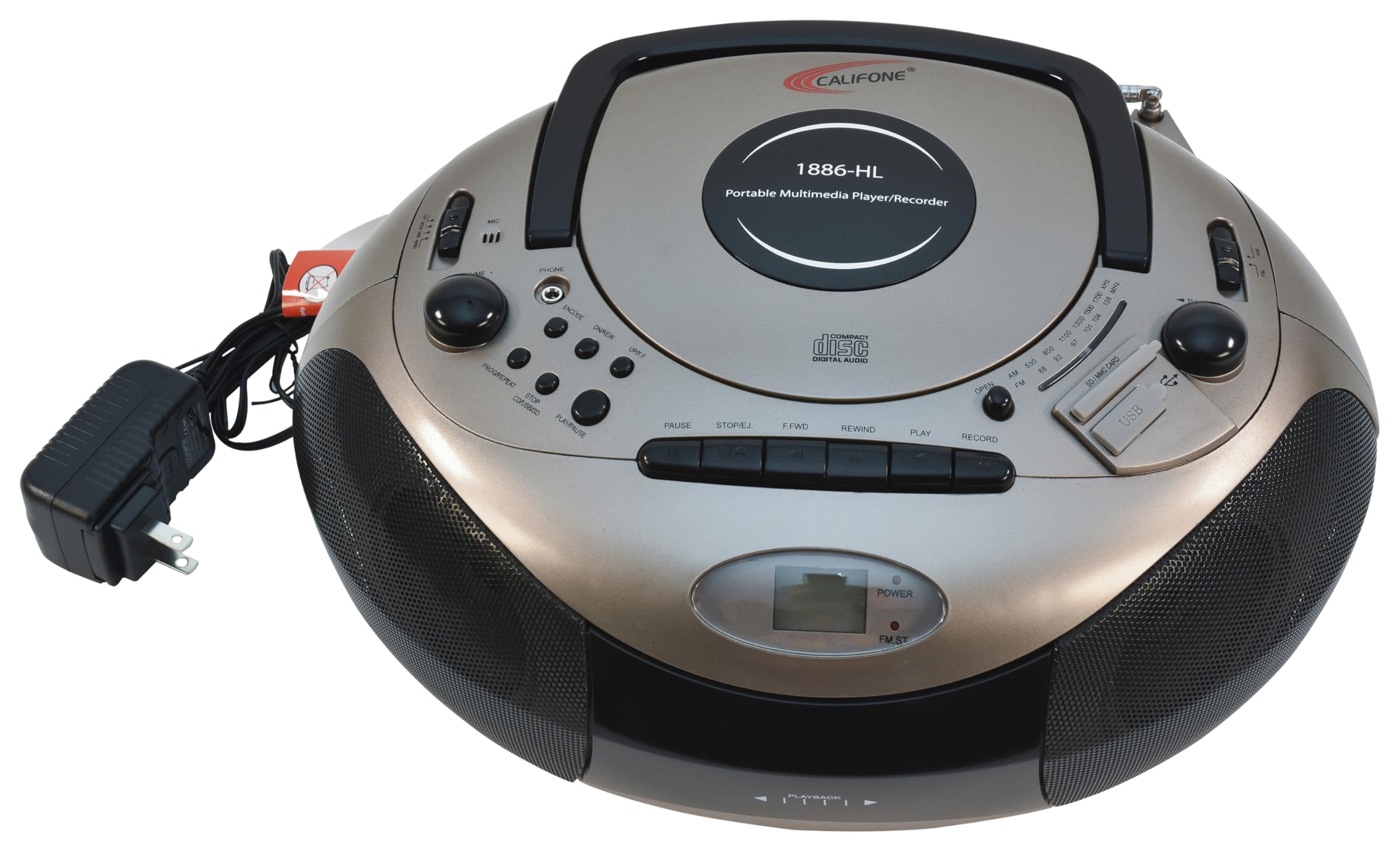 Casete Reproductor De Cd Multimedia Boombox Califone 1886 Spirit Sd - Venta Internacional.