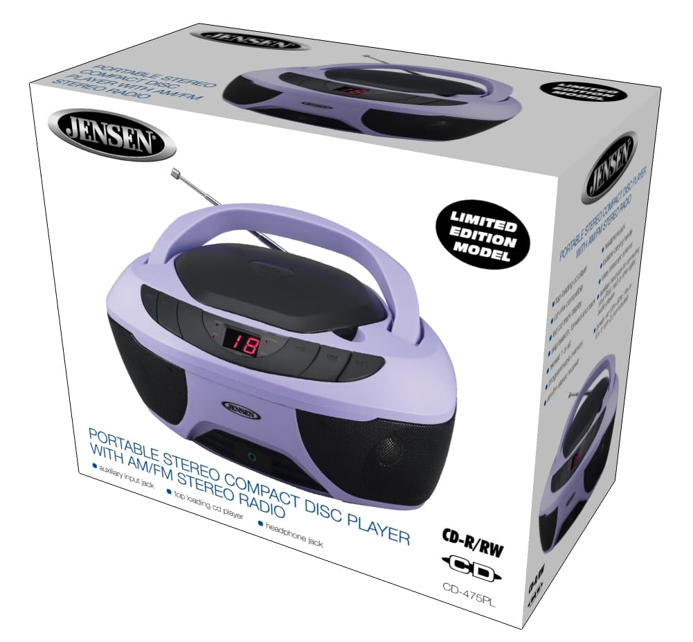 Foto 8 pulgar | Reproductor De Cd Portátil Estéreo Boombox Deportivo Jensen Cd-475pl - Venta Internacional.