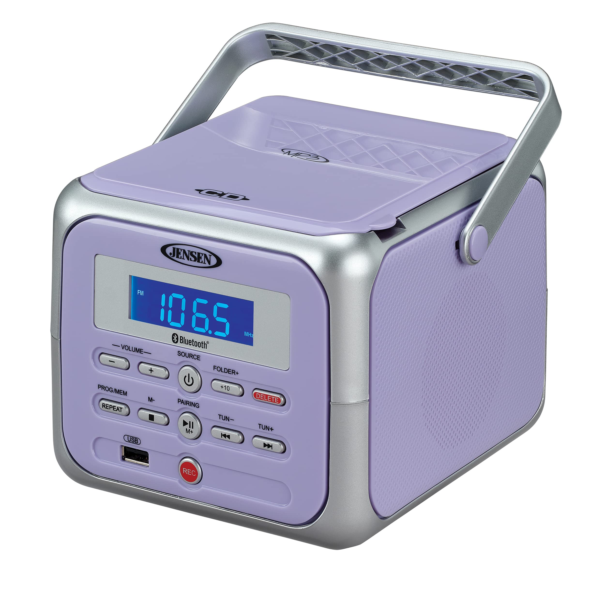 Foto 2 pulgar | Reproductor De Cd Estéreo Portátil Boombox Jensen Cd-660 Lavender - Venta Internacional.