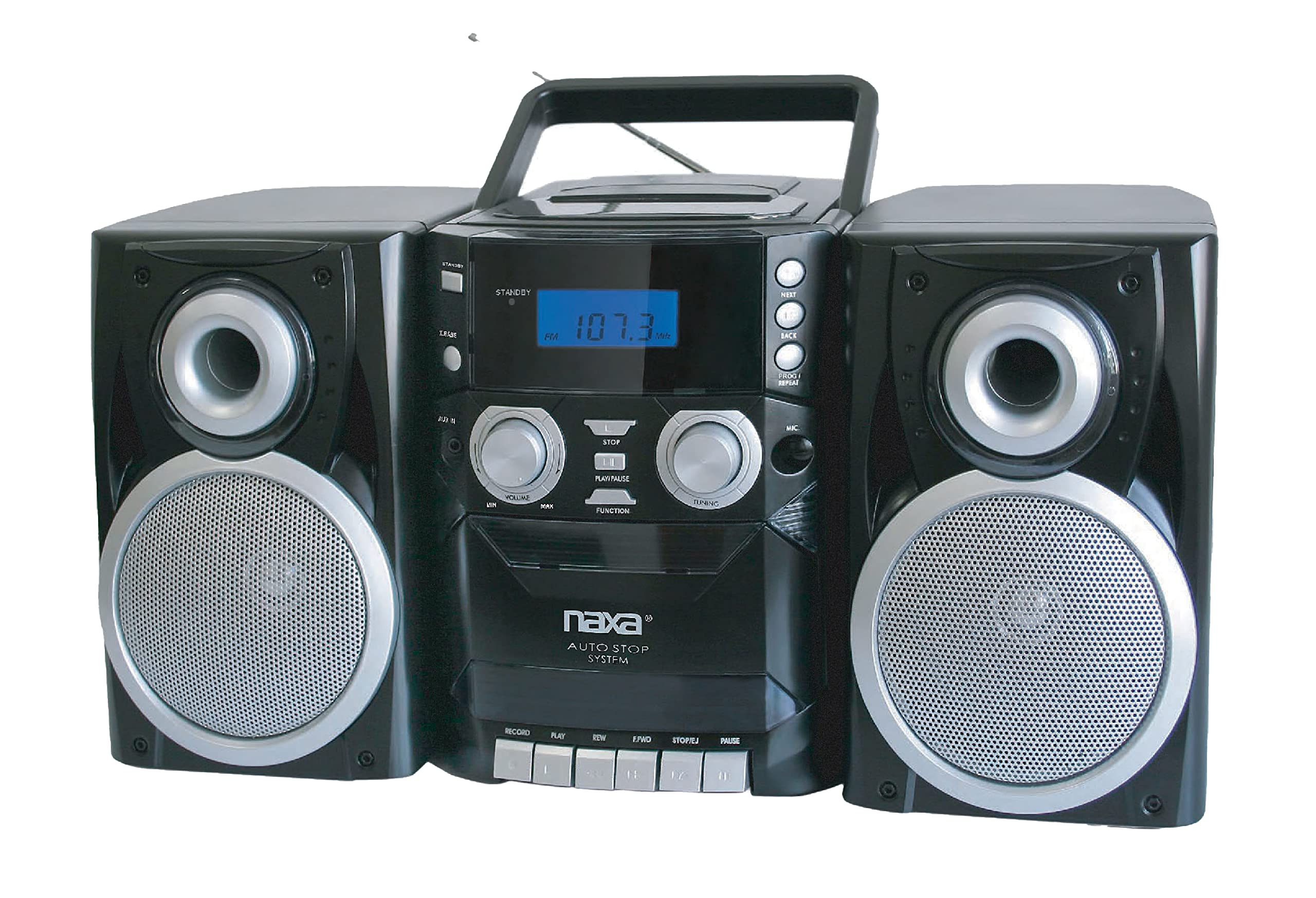 Foto 2 pulgar | Reproductor De Cd Portátil Boombox Naxa Con Radio Estéreo Am/fm - Venta Internacional.