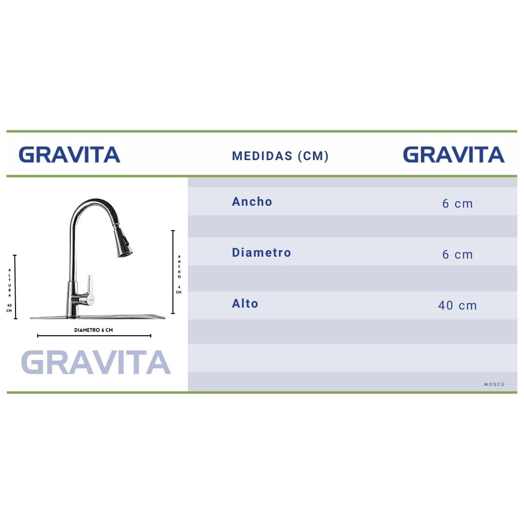 Foto 6 | Monomando De Cocina Marca Gravita