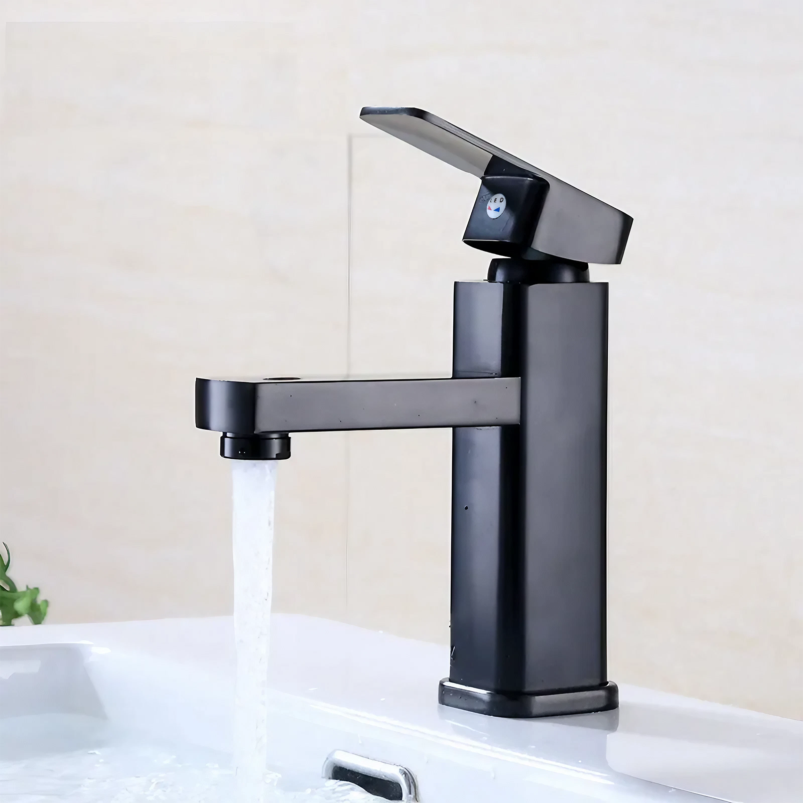 Foto 2 | Grifo Mezclador de Baño BOCLIER HLLMBN-01 color Negro Moderno de una sola Manija Cuerpo de Acero Inoxidable