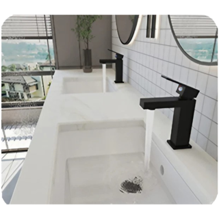 Foto 4 | Grifo Mezclador de Baño BOCLIER HLLMBN-01 color Negro Moderno de una sola Manija Cuerpo de Acero Inoxidable