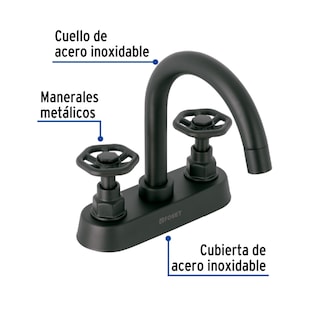 Foto 3 | Llave De Lavabo Xtellar Maneral Redondo Acabado Mate Color Negro