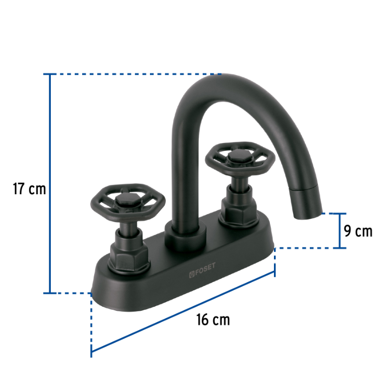 Foto 5 pulgar | Llave De Lavabo Xtellar Maneral Redondo Acabado Mate Color Negro