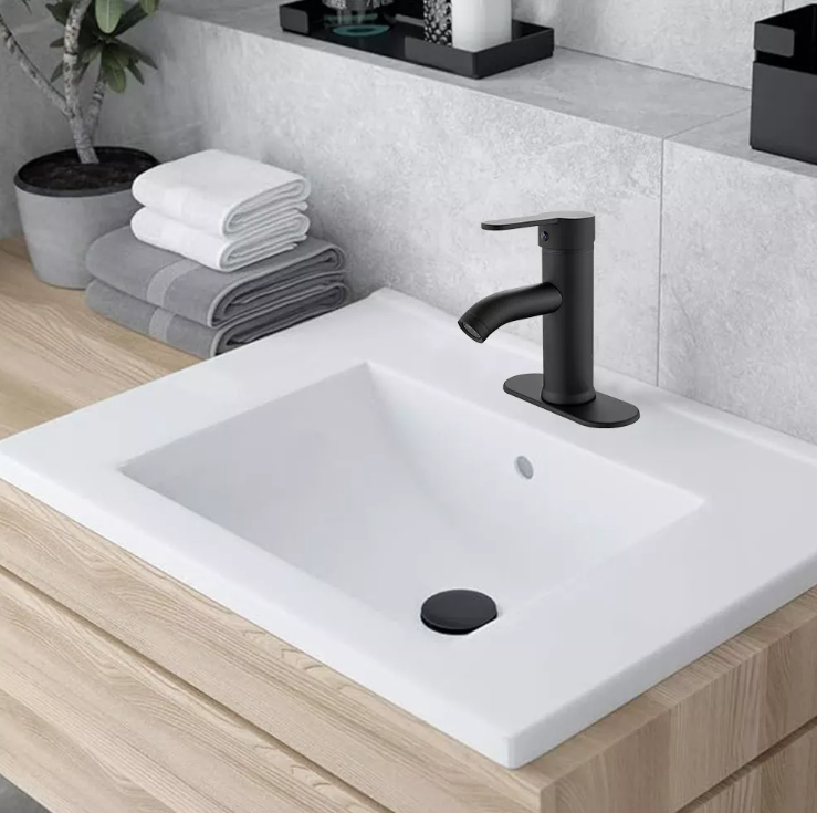 Foto 3 pulgar | Llave De Lavabo Xtellar Acabado Mate Negro Minimalista