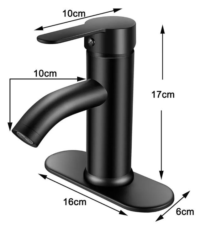 Foto 4 pulgar | Llave De Lavabo Xtellar Acabado Mate Negro Minimalista