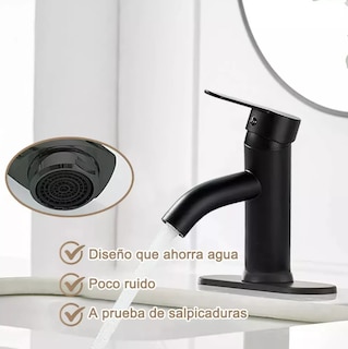 Foto 4 | Llave De Lavabo Xtellar Acabado Mate Negro Minimalista