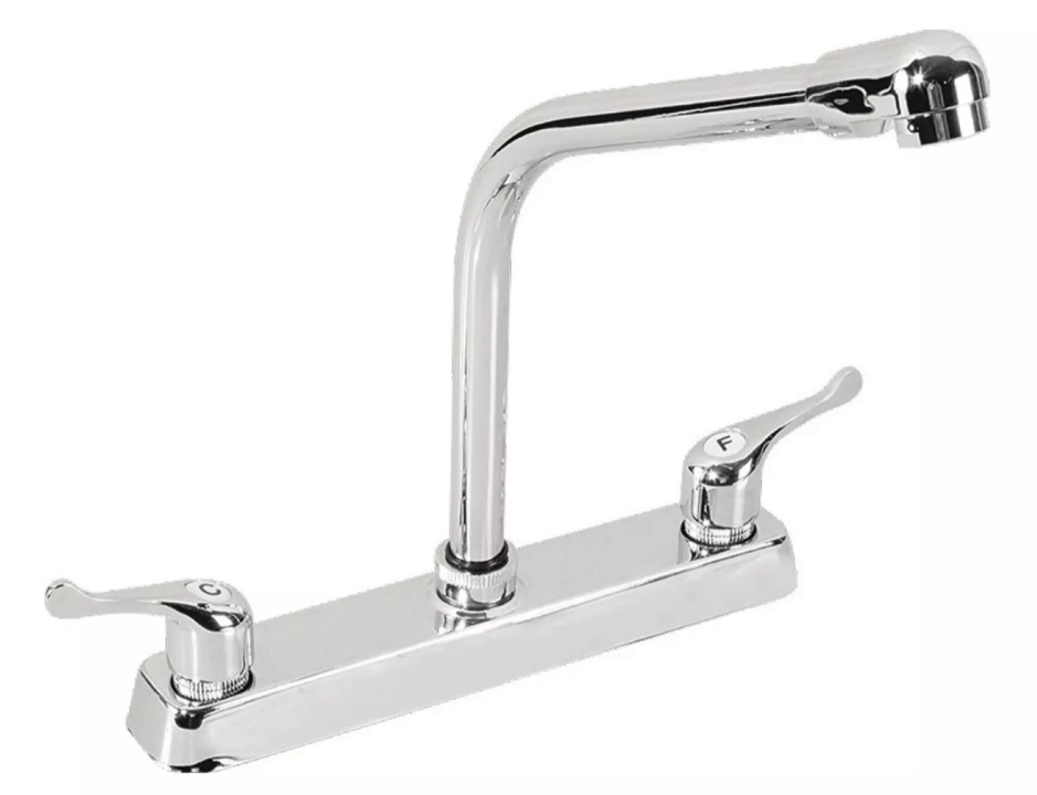 Mezclador De Cocina Xtellar Doble Comando Cromado